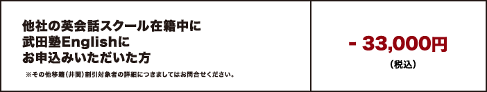 移籍（井関）割引